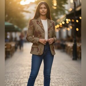 Pendleton Tan and Brown Blazer